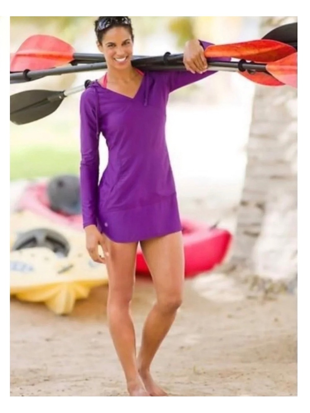 NWOT Athleta Wick-It Wader Cover-Up Tunic Hoodie Dress size M